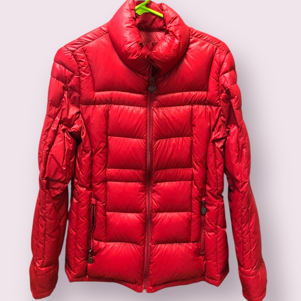 Calvin Klein Premium Packable Down Red Puffer Jacket | Women's Medium